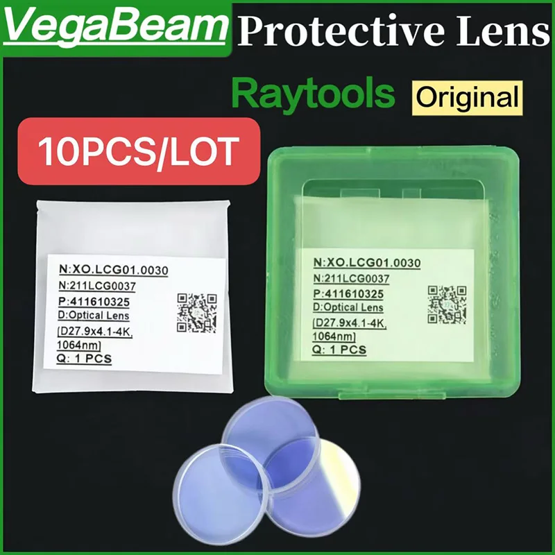 

10PCS Raytools Lens 27.9x4.1 24.9x1.5 Original Raytools Protective Lens 37x7 12kw 15kw For BM109 BM110 BM111 Laser Cutting head