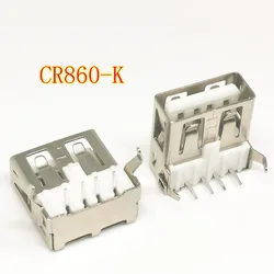 10PCS USB 2.0 4Pin A Type Female Socket Connector G54 2 feet 90 degree Data Transmission Charging