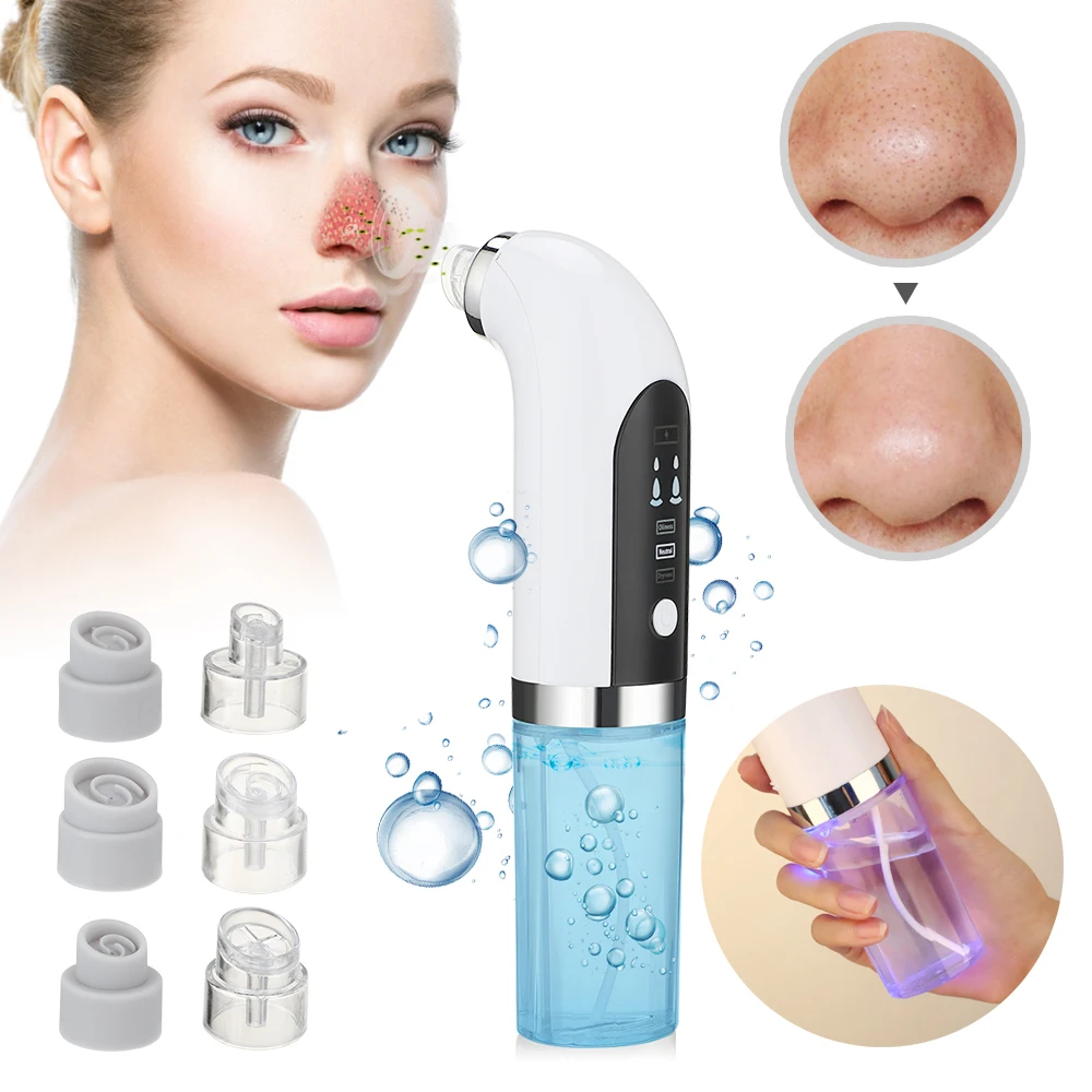 ไฟฟ้าขนาดเล็ก Bubble Blackhead Remover USB ชาร์จน้ำรอบ Pore สิวสิวเสี้ยนกำจัดดูดสูญญากาศ Facial เครื่องมือทำความสะอาด