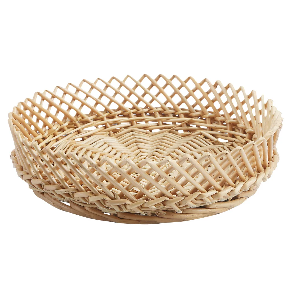 

1Pcs Fruit Basket Large Capacity Storage Basket Home Kitchen Bread Holder Creative Woven Storage Container Multi-Purpose