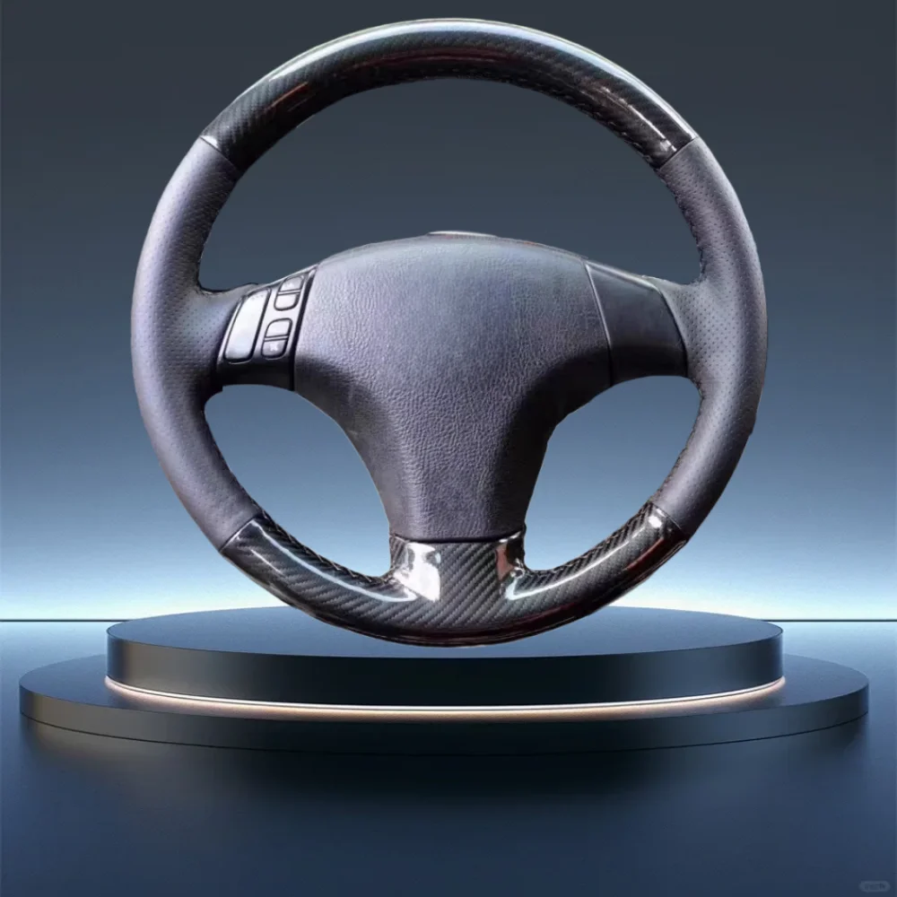 

Чехол на руль из углеродного волокна и кожи ручной работы с противоскользящим покрытием для Ford Mondeo Fusion 2013-2019, EDGE 2015-2018