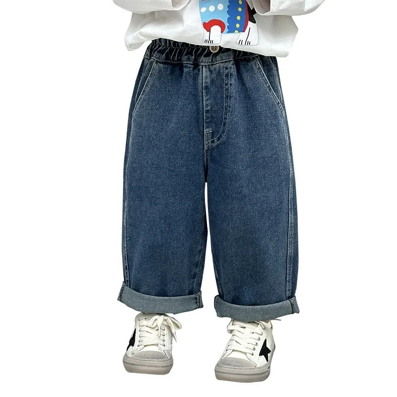 Ragazzi Jean Pantaloni Pantaloni lunghi Denim 2025 Nuovo arrivo Primavera Autunno Bambini per bambini Adolescenti Abbigliamento per bambini scolastici di alta qualità