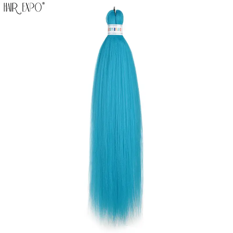 26Inch Easy Braids Hair Synthetic Colourful Pre Stretched Braiding Hair Extensions Jumbo Braids Ombre Yaki Long Straight Hair - Image 18