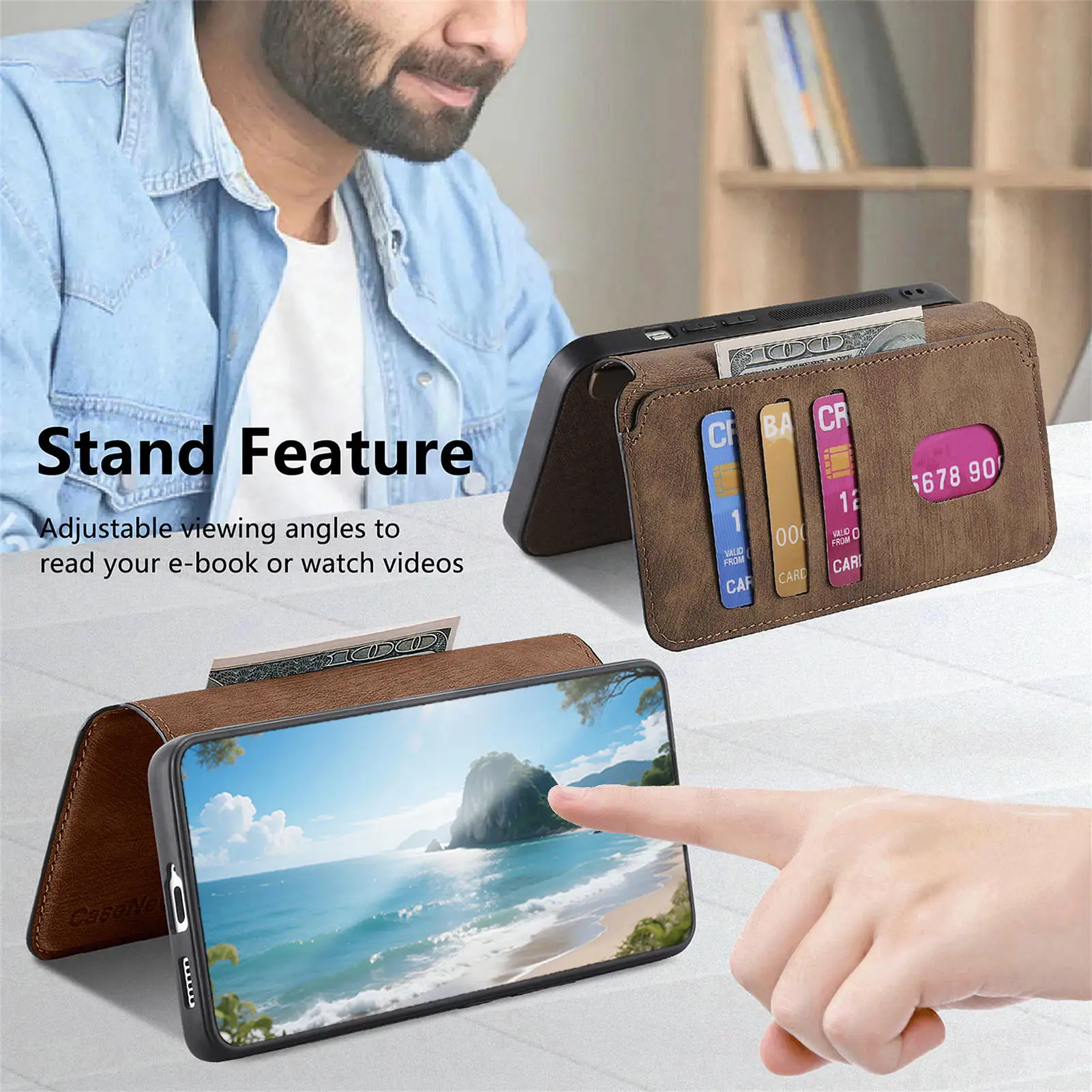 For OnePlus 15 oneplus15 5G Case Luxury Leather 2 in1 Magnetic Wallet Card Slot Flip Holder Protect Shockproof Cover Accessories view 3