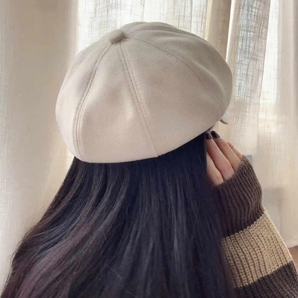 

Fashion Woolen Winter Beret Hat Vintage Windproof Painter Octagonal Cap Warm Breathable Peaked Hat for Women