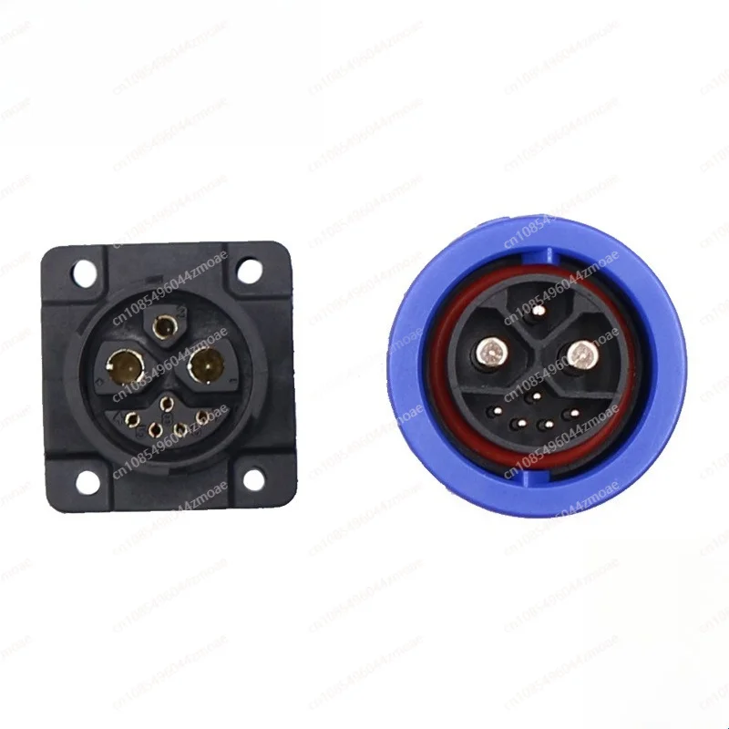 50A M25 2+1+5 Self-locking Waterproof Connector IP68 Lithium Battery Charing Socket Aviation Plug Energy Storage Power Adapter