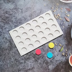 24 Cavity Flat Round Silicone Cake Mold for DIY Chocolate Mousse Jelly Pudding Pastry Ice Cream Dessert Bread Bakeware Pan Tools