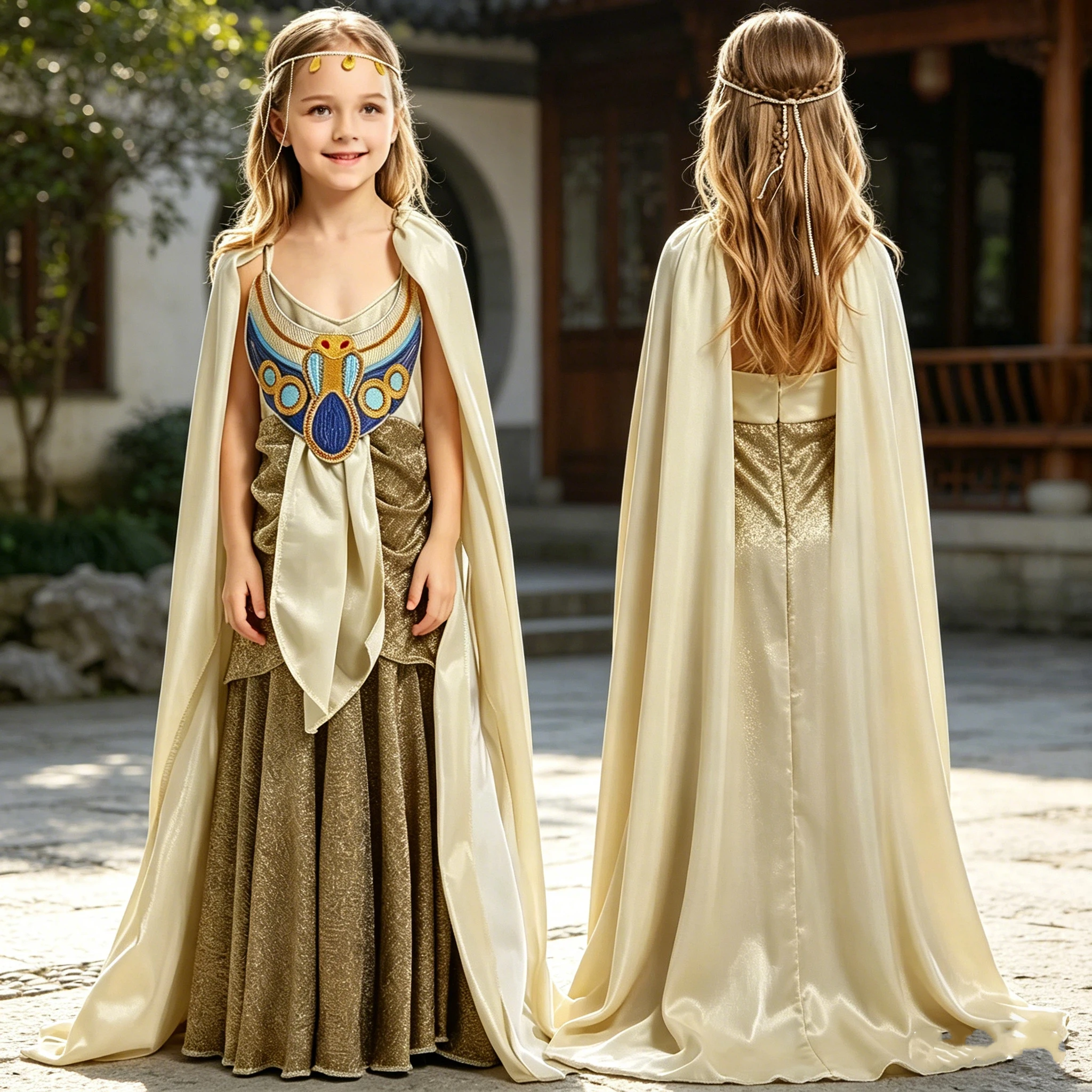 

Ancient Egypt Egyptian Pharaoh Princess Costume For Halloween Costumes Enfant Cosplay Clothing Carnival Stage Dress