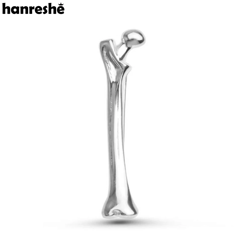 Hanreshe Thigh Bone Medical Brooch Pins Anatomy Orthopedics Lapel Backpack Badges Medicine Jewelry Gifts for Doctors Nurses