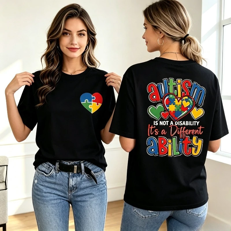 Personalized Autism Shirt,Autism Awareness T-Shirts,Tee Women T-shirts Harajuku Tshirt Clothing T Shirt Women Streetwear Gift