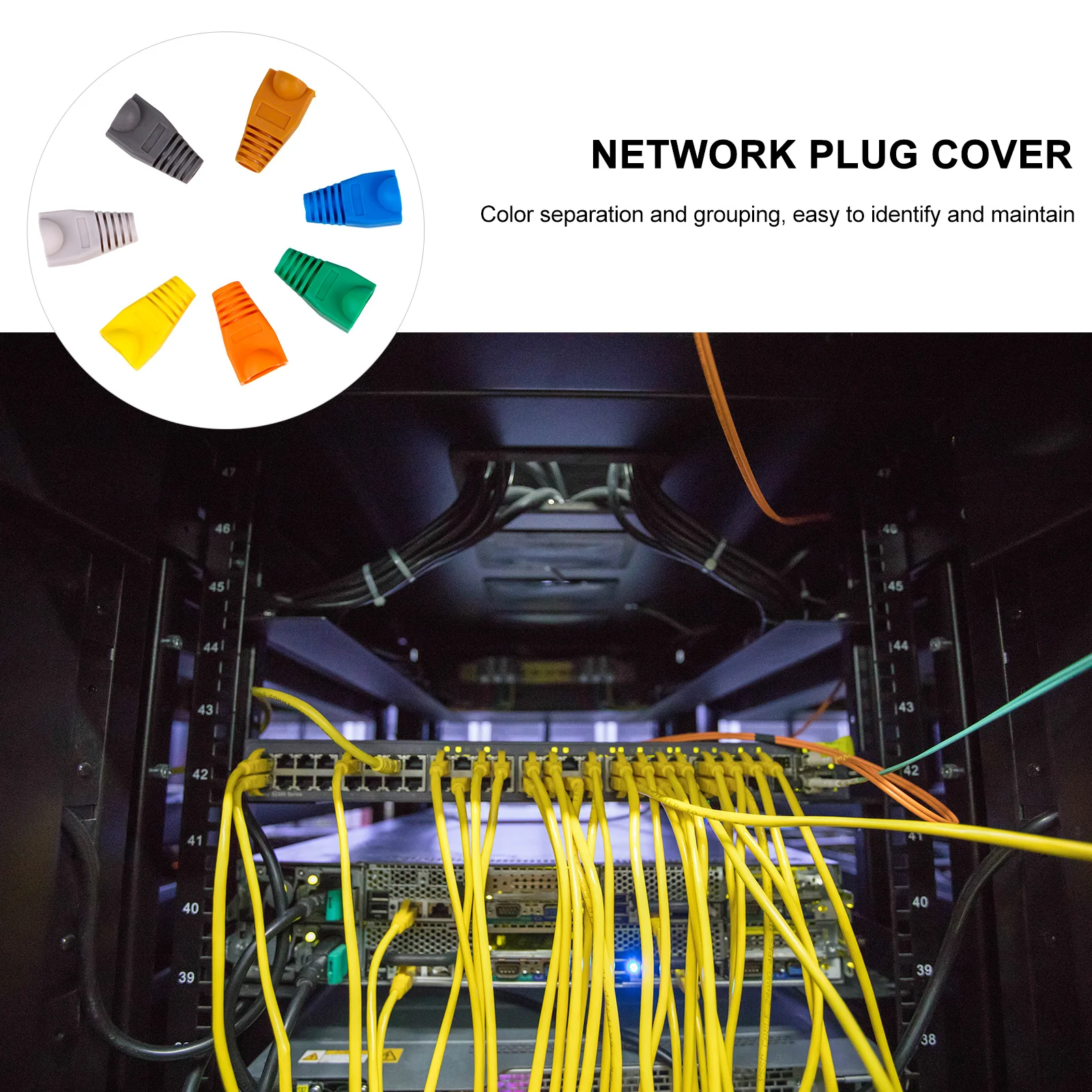 

100Pcs Network Cable Cap Plastic Connect Plug Cover for Preventing Rubber Exposure and Poor Contact in Daily Use