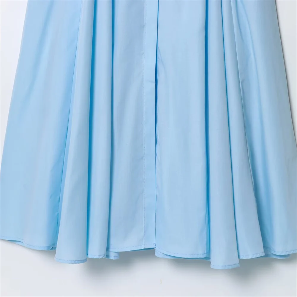 dames nieuwe stijl temperament slim fit revers lange mouwen vetersluiting decoratie casual effen kleur shirt lange jurk