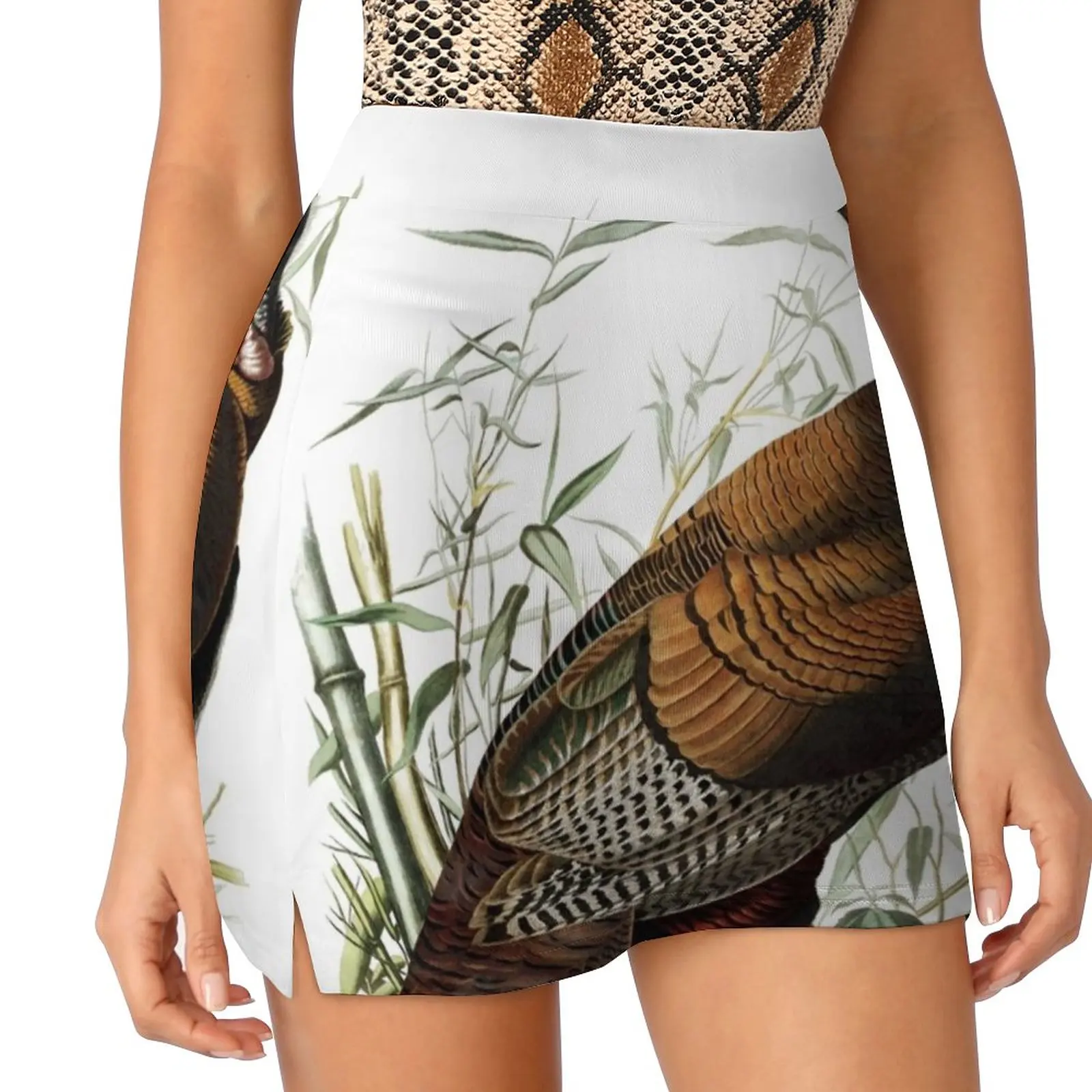 

Wild Turkey-John James Audubon Women's skirt Sport Skort Skirt With Pocket Fashion Korean Style Skirt 4Xl Skirts John James