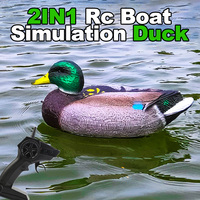 2IN1 Rc Boat Simulation Duck Remote Control Ship Waterproof Toy Summer Outdoor Swimming Pool Children's Toys for Kid