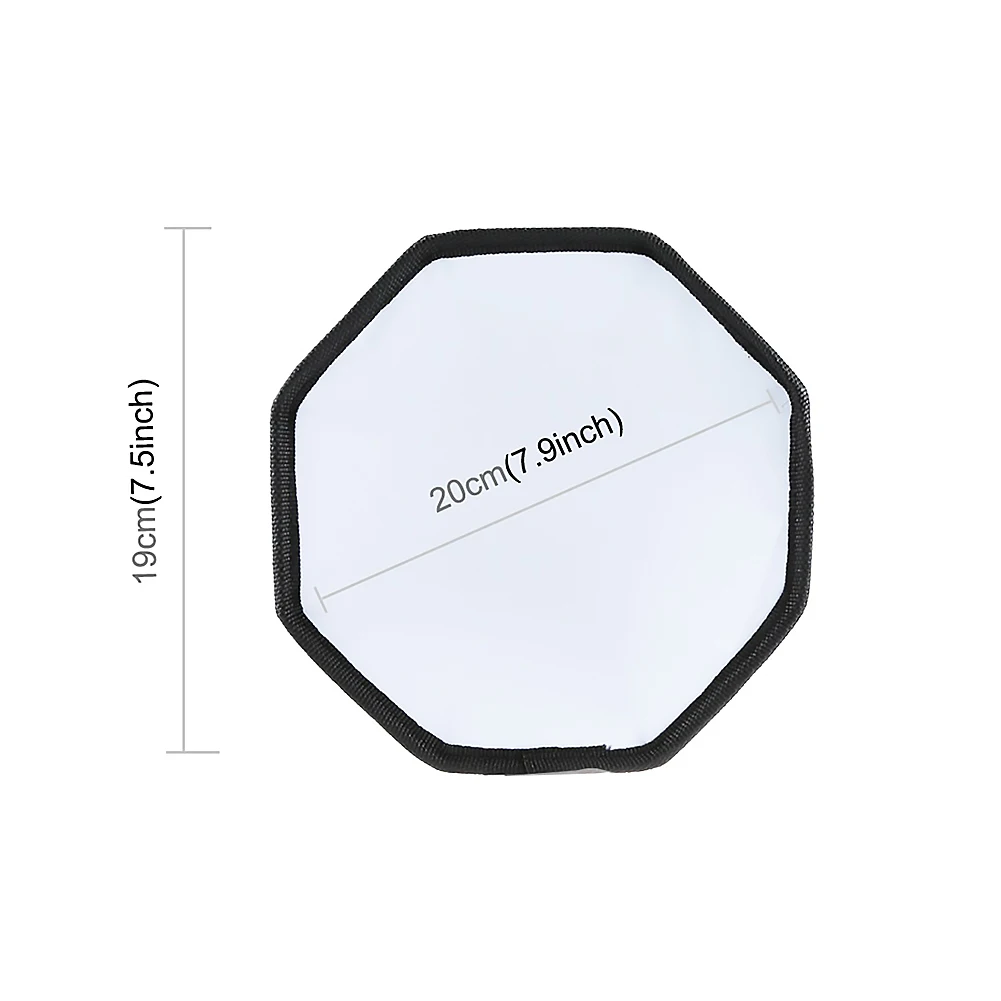 PULUZ 20 سم المثمن فلاش سوفت بوكس للطي ضوء فلاش الناشر ملحقات الكاميرا