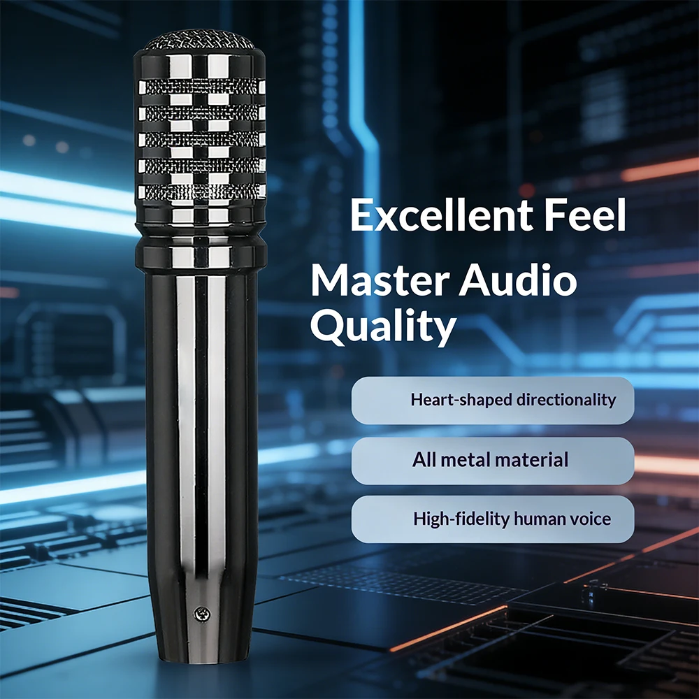 Wired microphone KTV stage karaoke conference singing performance handheld capacitor dynamic 48V microphone church family happy