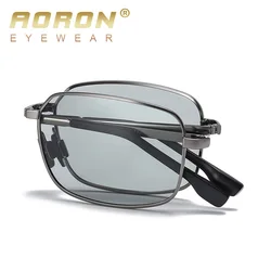 New Men Square night-vision Glasses Polarized Light Discoloration Folding Fashion Mens Sun Glases Bicycles Capacetes Lunette