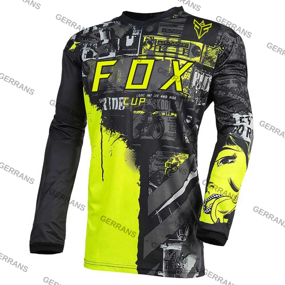 

2023Motocross Jersey Mtb Downhill Jeresy Cycling Mountain Bike DH Maillot Ciclismo Hombre Quick Dry Jersey Fox Cup Jersey