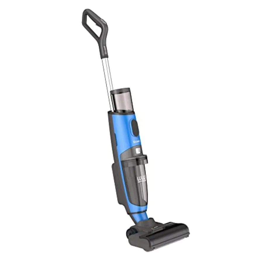 

Cordless Wet Dry Vacuum Cleaner Multi-Surface for Hard Floors and Area Rug Voice Prompt LULU Quick Clean P04 Blue