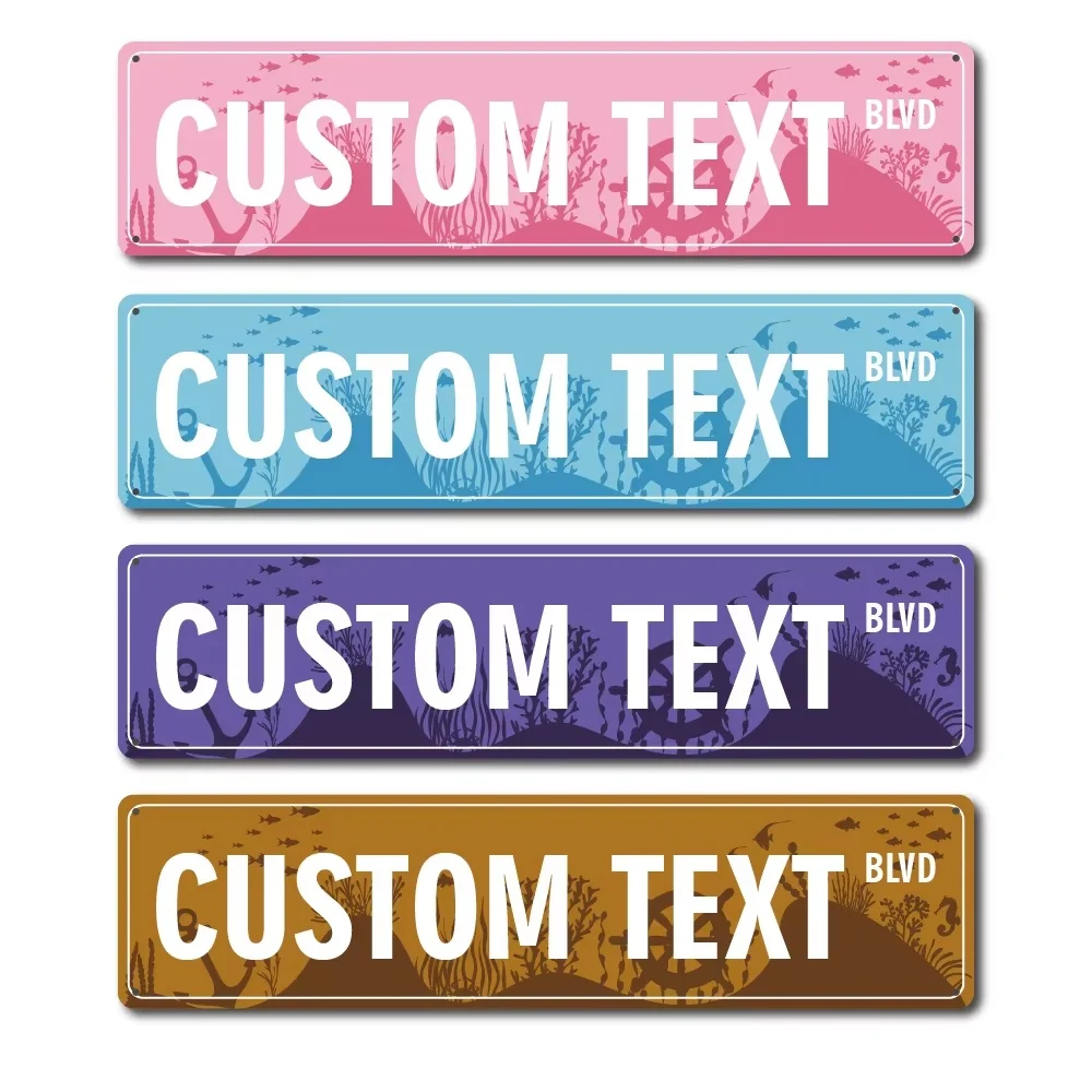 Personalized Custom Metal Street Sign With Customizable Text, Decor For City Street School And Business Venues