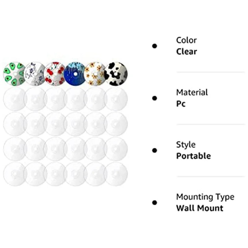 أقراص مضغوطة شفافة مطورة لطلاء أقراص مضغوطة فارغة للحرف اليدوية على الحائط (50 قطعة)