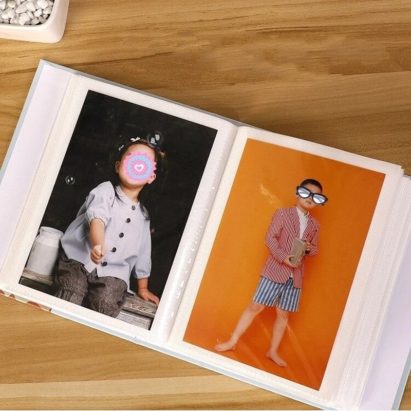 Photo Album Insert Type 4D Large 6 Inch 100 Plastic Children's Photo Album Hot Stamping Picture Album Accessories