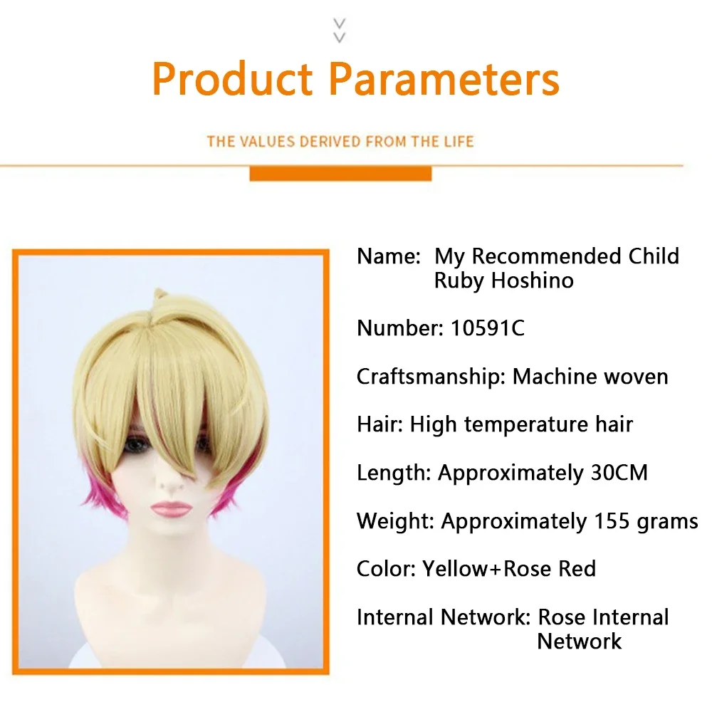 Oshi no Ko Anime Cosplay Pruikenset - Aqua Ruby Kana Akane Memcho 5-karakters haar met verstelbare bandjes voor conventiepartij