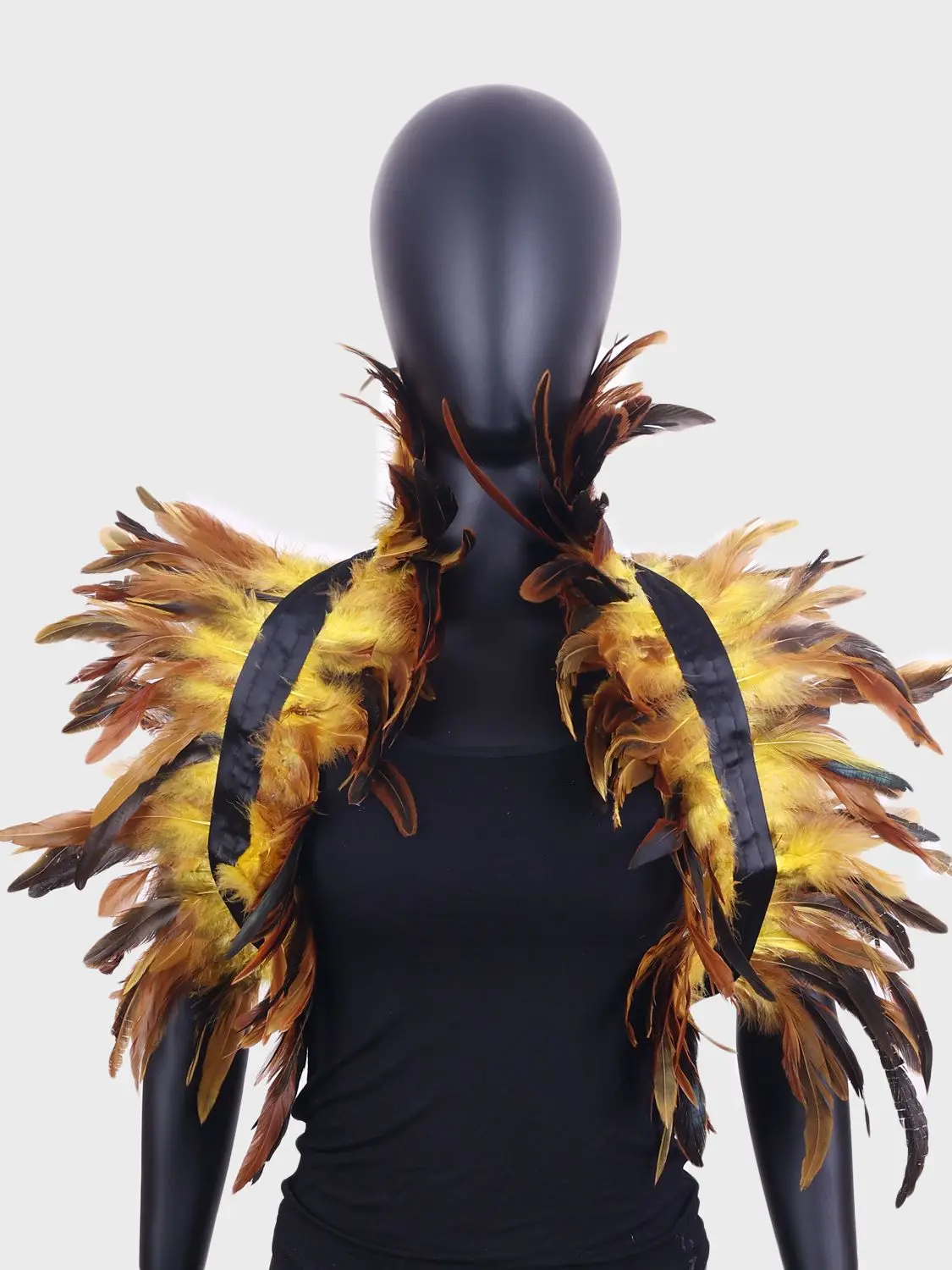 Gothic Feather Shawl Halloween Party Performance Chicken Feather Accessories Cloak