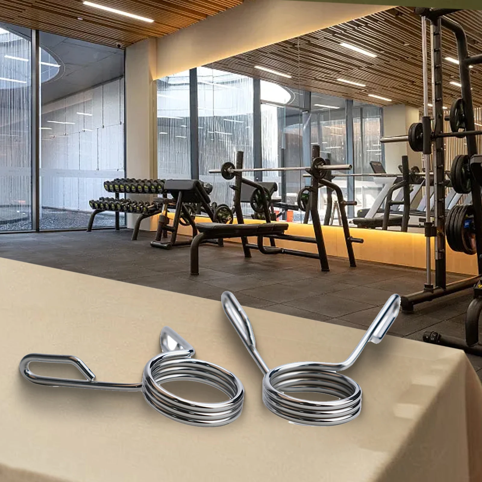 2pcs Brand New Spring Collars Barbell Accessories 50mm Barbell Barbell Spring Collars Collar Lock Clips Dumbbell