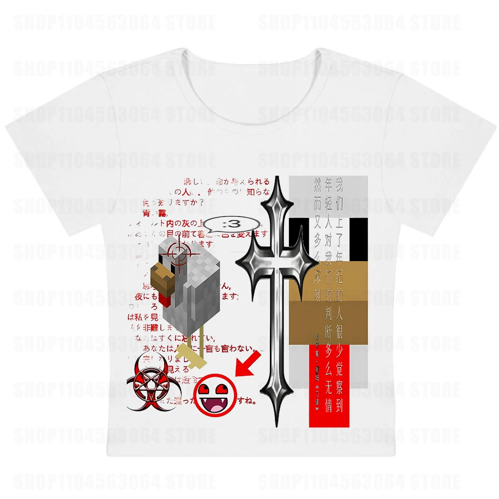 فاسق Y2k الملابس رسالة الجرافيك طباعة الجرونج المحاصيل القمم خمر سليم المحاصيل القمم بروتيل الملابس النسائية تانك لطيف الطفل تيز 2000s #2