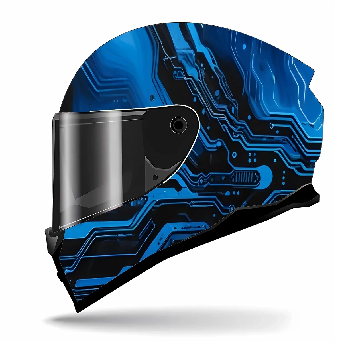 Vintage Bokeh Cloudy Wave Full Helmet Wrap Sticker Motorcycle Helmet Racing Graphic Decal Vinyl Wrap Helmet Decor Sticker