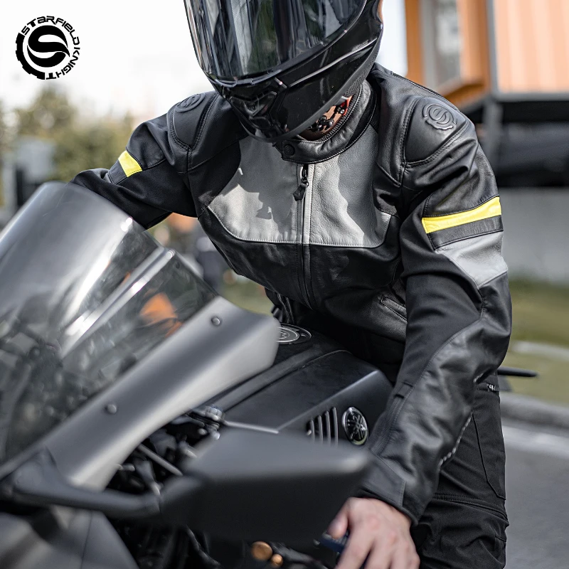 Men Women Genuine Leather Moto - Riding Jacket Leather ulasan dan harga