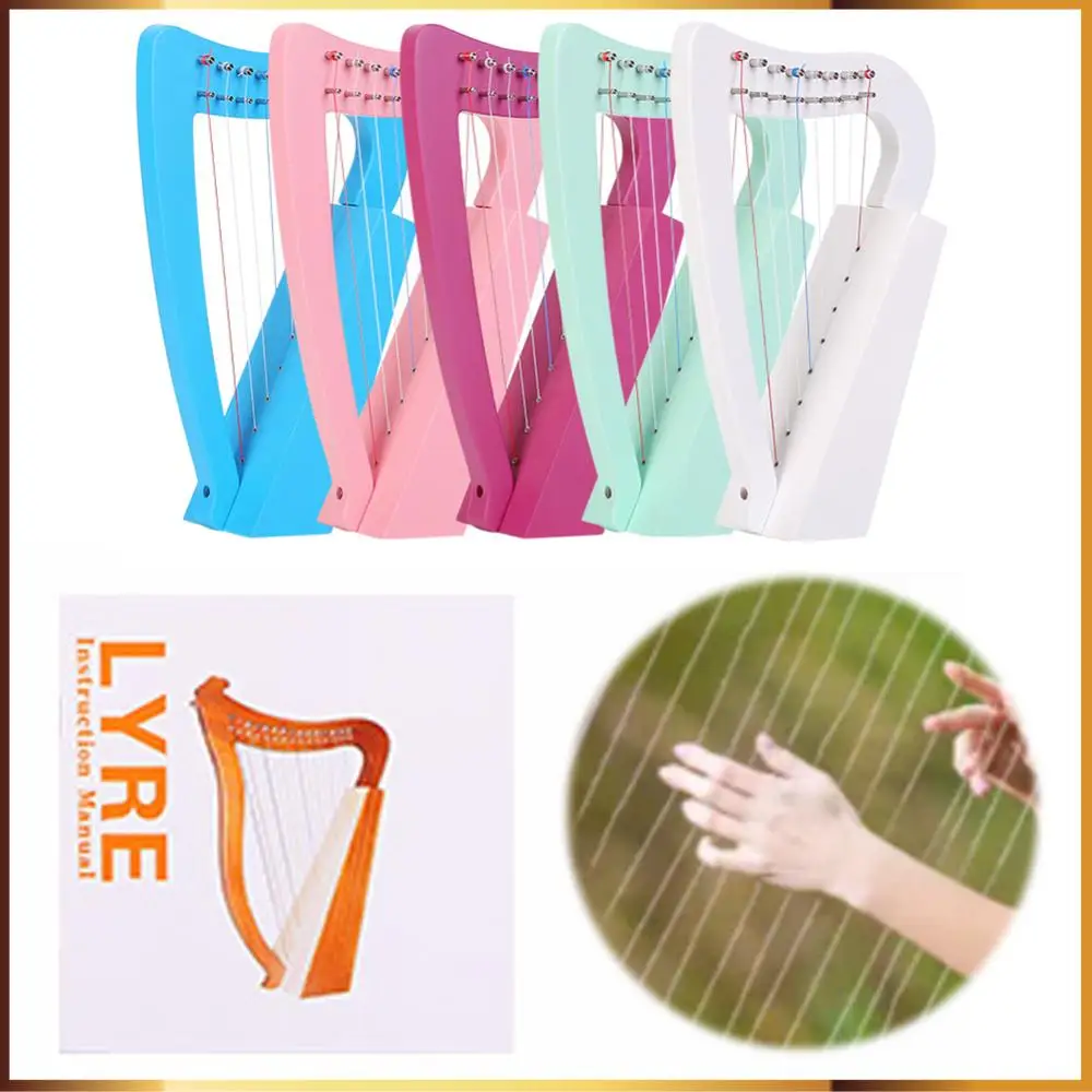 

8 Strings Mini Harp with Tuning Wrench Stringed Instrument Musical Instrument for Kids and Adult Beginner
