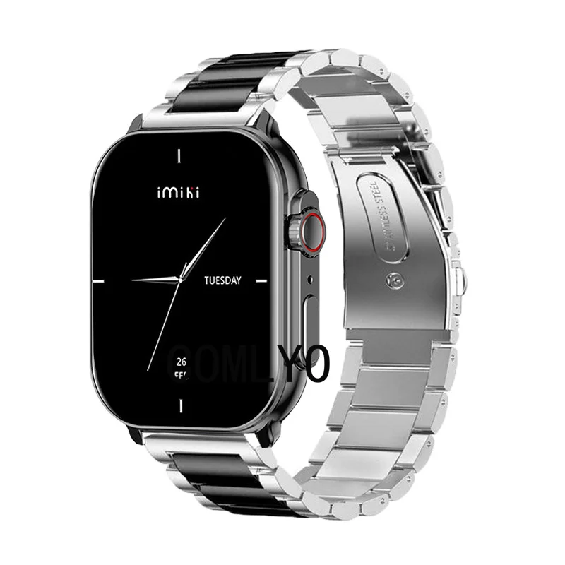 For IMIKI SF1 Strap Smart Watch Metal Stainless Steel Adjustable Band Bracelet Luxurious Belt For Women men