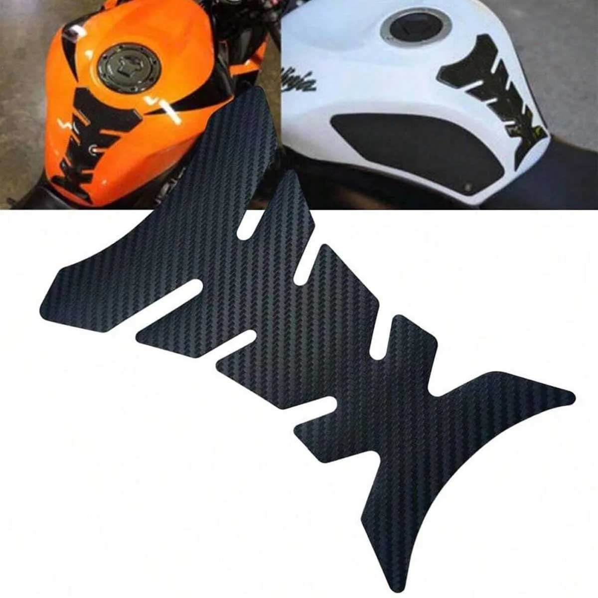 1pc Motorcycle Fuel Tank Pad Protection Sticker Fishbone Decal Motorcycle Styling Decorative Accessories