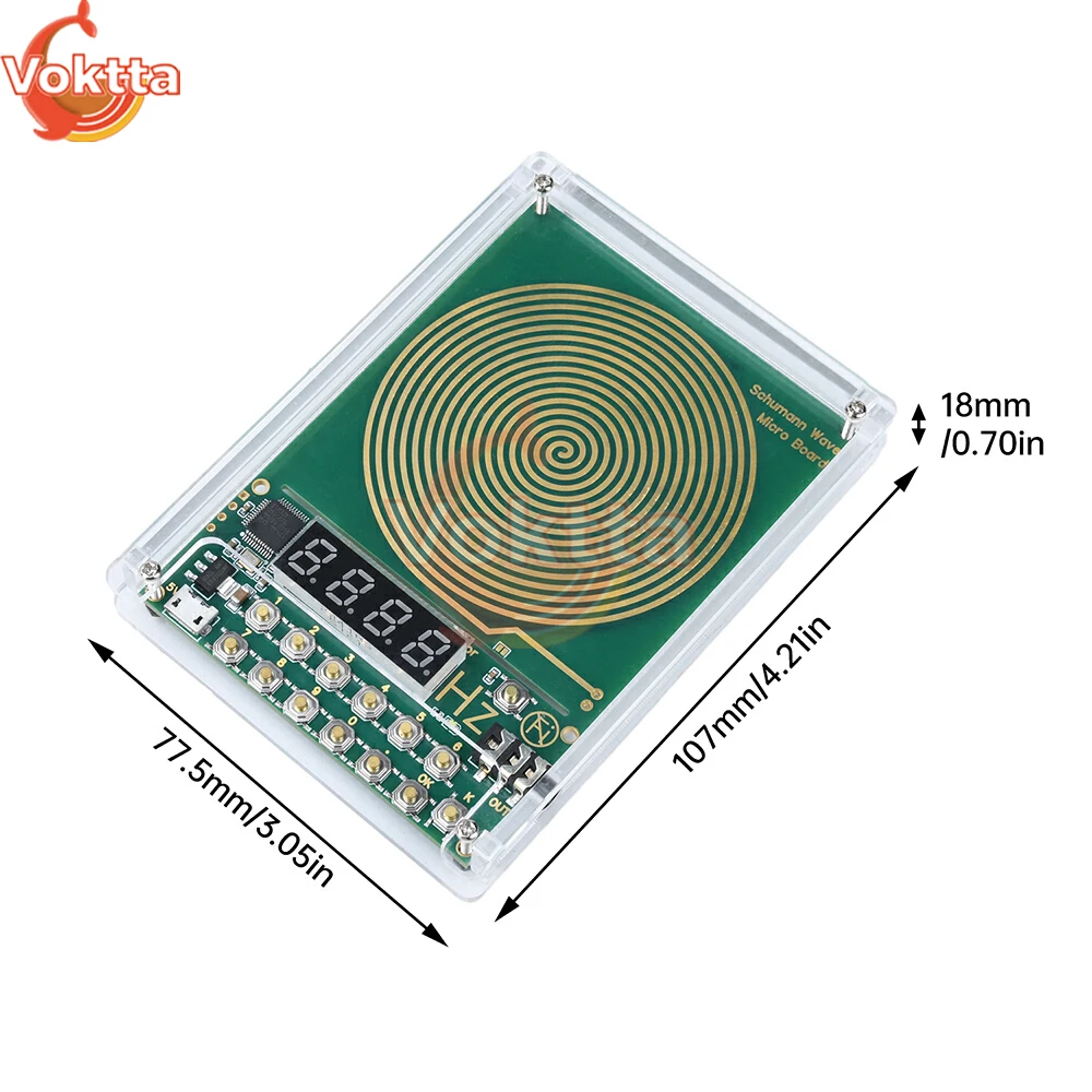 7.83 هرتز شومان موجة مولد 0.01 هرتز ~ 100000 هرتز قابل للتعديل تردد موجة جيبية مولدات 3.5 مللي متر الصوت الرنان تيار مستمر 5 فولت المصغّر USB #6