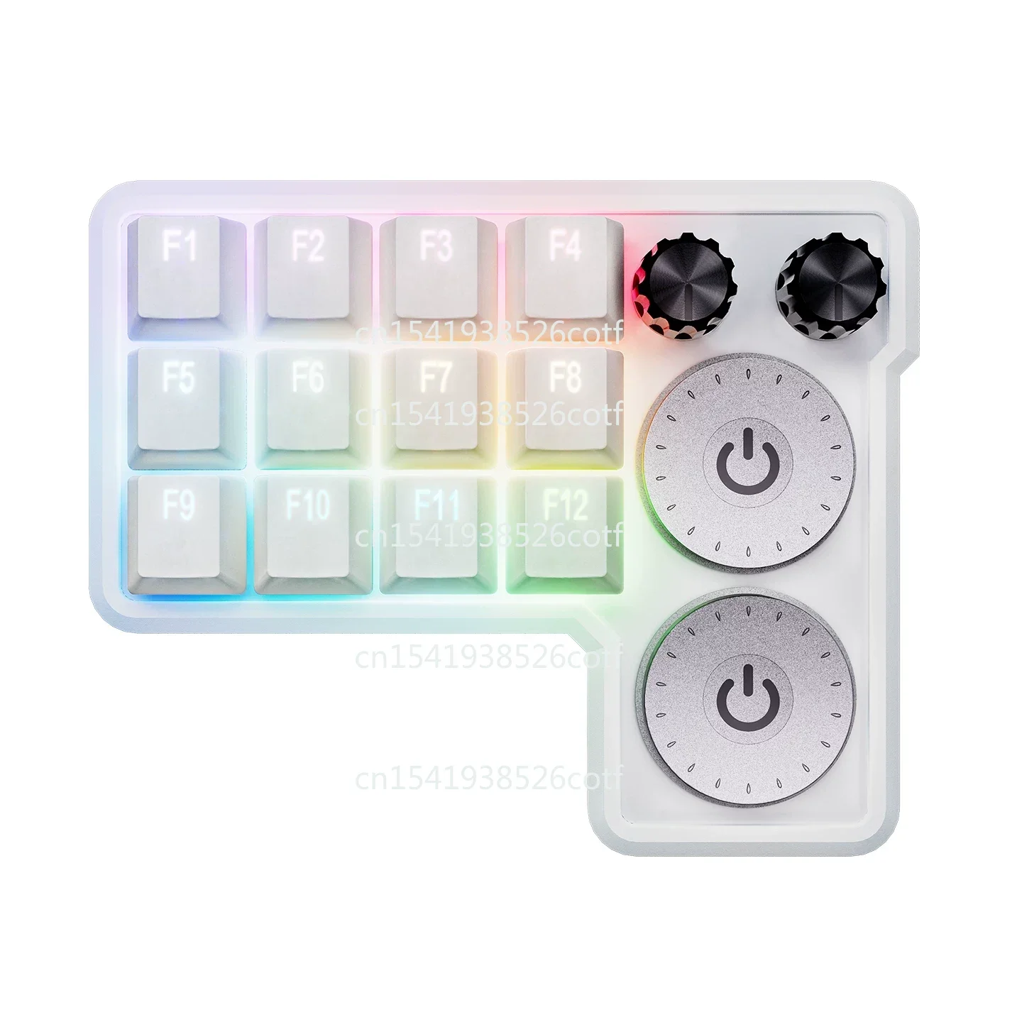 White lettered keycaps F1 to F12
