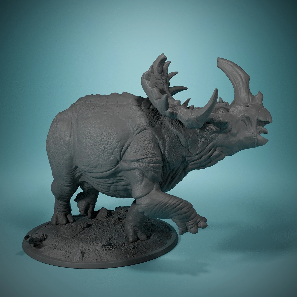 Sinoceratops-Tampo miniatura Alpha D & D, miniaturas de resina, perfeito para jogos de mesa e RPG em miniatura pintada à mão