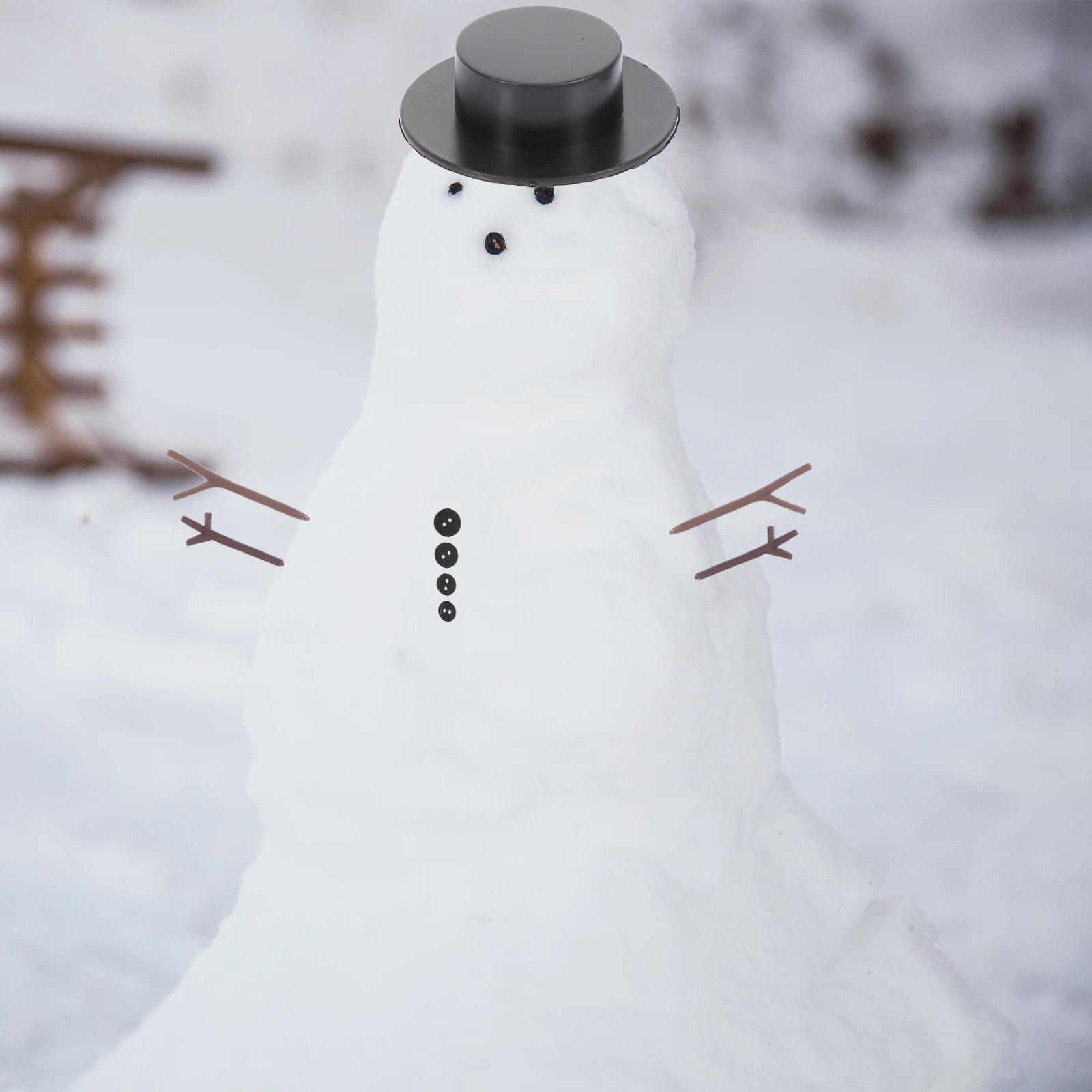 

1Set Snowman DIY Decorating Kit Includes Colored Hats Buttons Antlers for Christmas Craft Supplies Kids Family Holiday