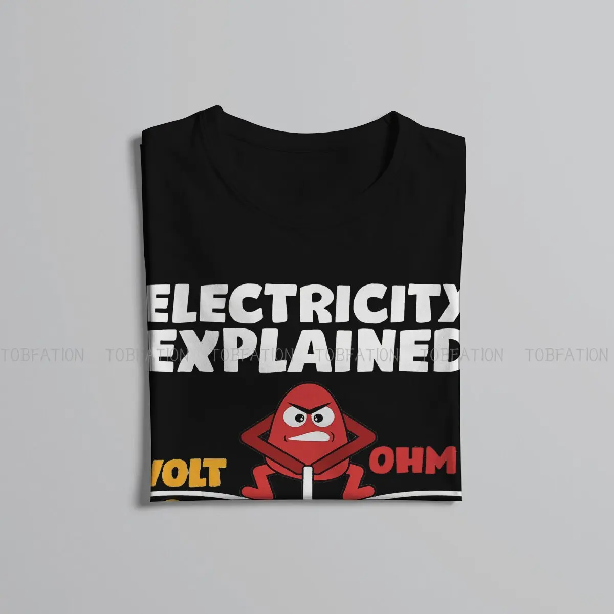 Funny Electrician Design Explains  Electrical Engineering Electricity Tshirt Top Cotton Oversized O-Neck Men\'s Casual Men Tshirt