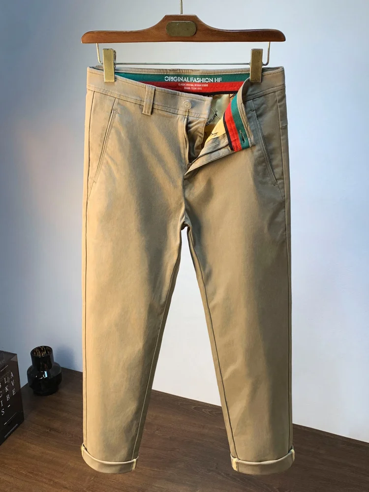 남성용 스트레이트 캐주얼 팬츠, 2025년 가을 신상 트렌디하고 다재다능한 고급 패셔너블 출퇴근 비즈니스 바지