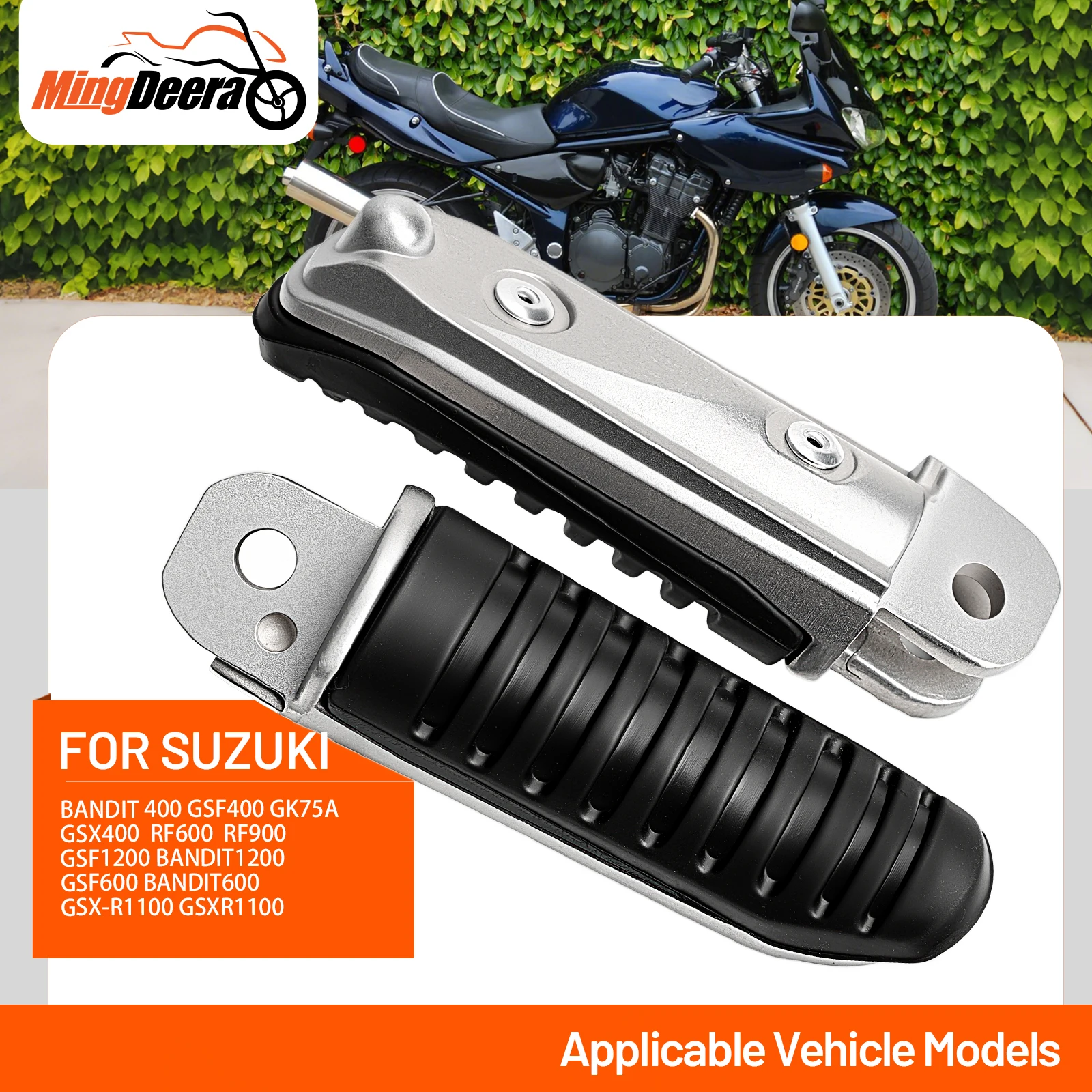 Motorcycle Rear Foot Rests Passenger Footpegs For SUZUKI BANDIT 400 GSF1200 BANDIT1200 GSF600 BANDIT600 RF600 RF900