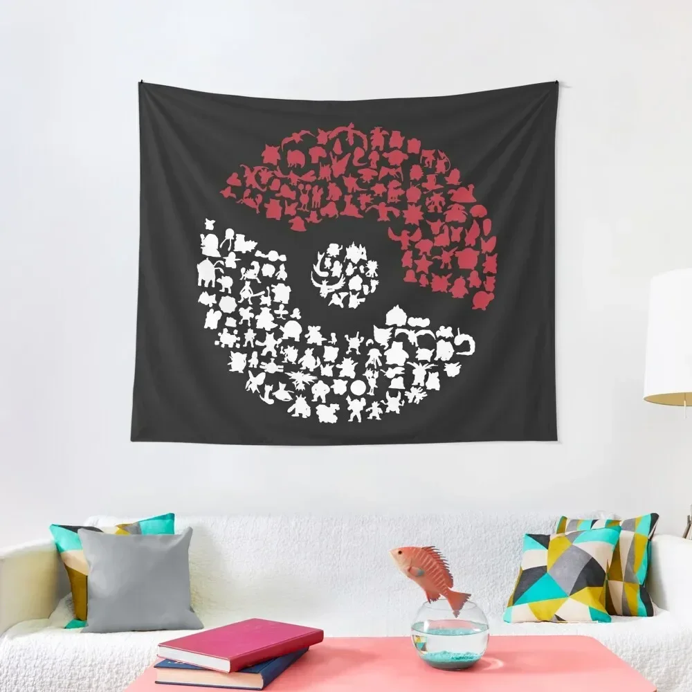 

Pokeball Tapestry Funny Wall Hanging Decor Tapestry