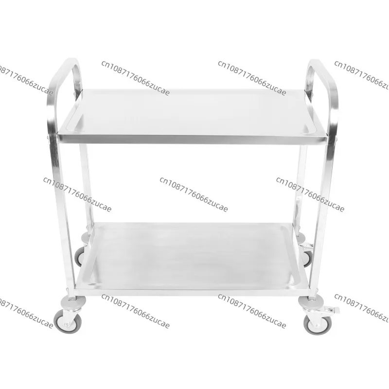 201 Stainless Steel Mobile Dining Cart High-end Restaurant Hotel Mobile Dining Cart Two Layers and Three Layers of Multi-size