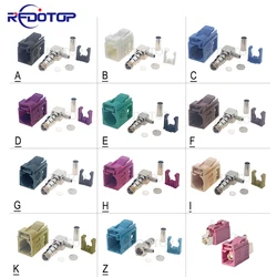 1Pcs New Fakra A B C D E F G H I K Z Crimp Right Angle Connector for RG316 RG174 Cable Car Radio FM GPS Antenna Fakra Adapter