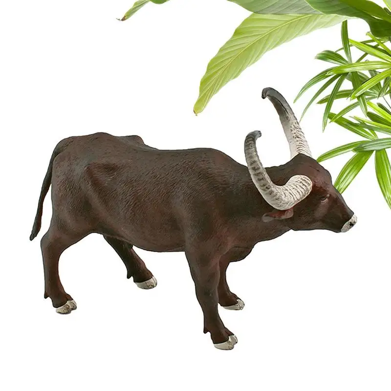 Bull Decor Desktop Collectible Simulated Cattle Sculpture Portable Bull Sculpture For Home Windowsills Ornament Children Cattle