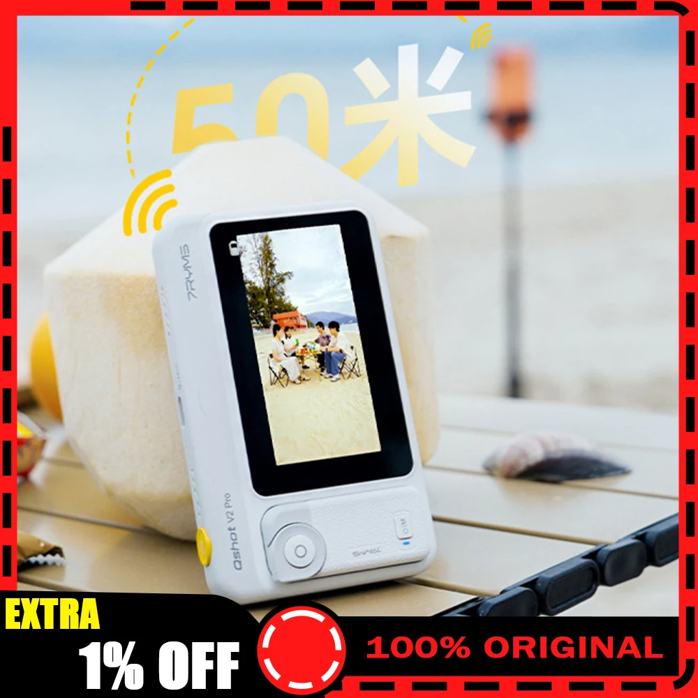 

7RYMS QShot V2/V2 Pro Magnetic Selfie Live Streaming Vlog 3.1inch 480*800 IPS Display Screen Wireless Photo For iPhone Android