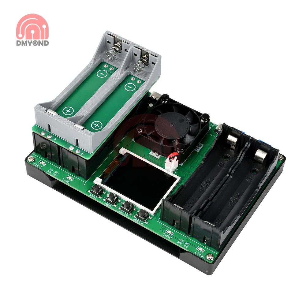 18650 21700 Type-C 4Channel Battery Capacity Tester LCD Display