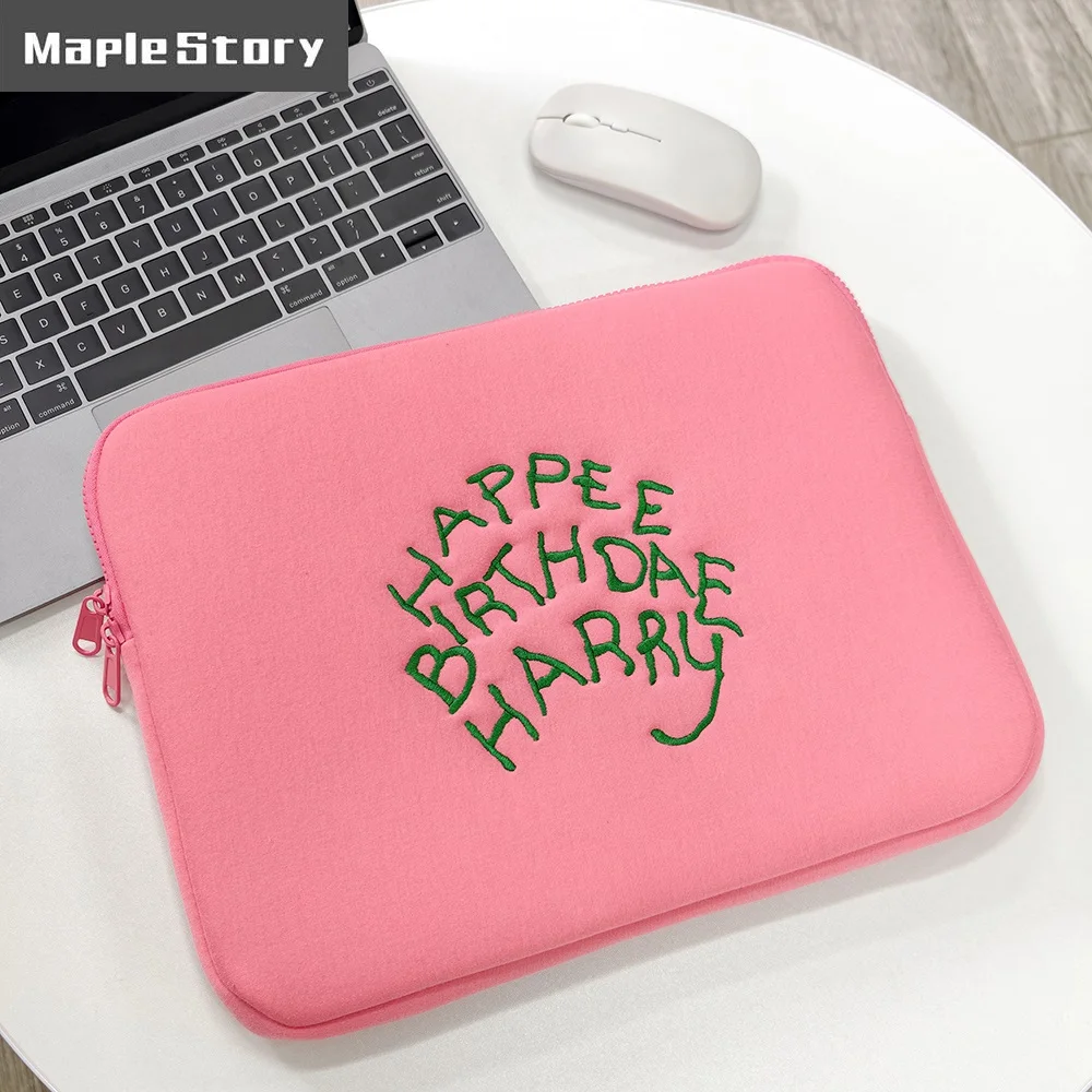 Pink Laptop Sleeve Bag Tablet Storage Pouch For 9.7 11 13 14 15.6 16 Inch For MacBook Air Pro Xiaomi Dell Acer Notebook Case