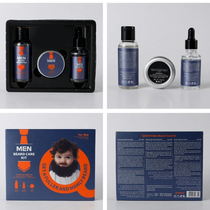 ชุดเคราสำหรับผู้ชาย, น้ำยาล้างเครา, บาล์มเครา, น้ำมันเครา, ชุดแต่งหนวดเคราแบบสมบูรณ์